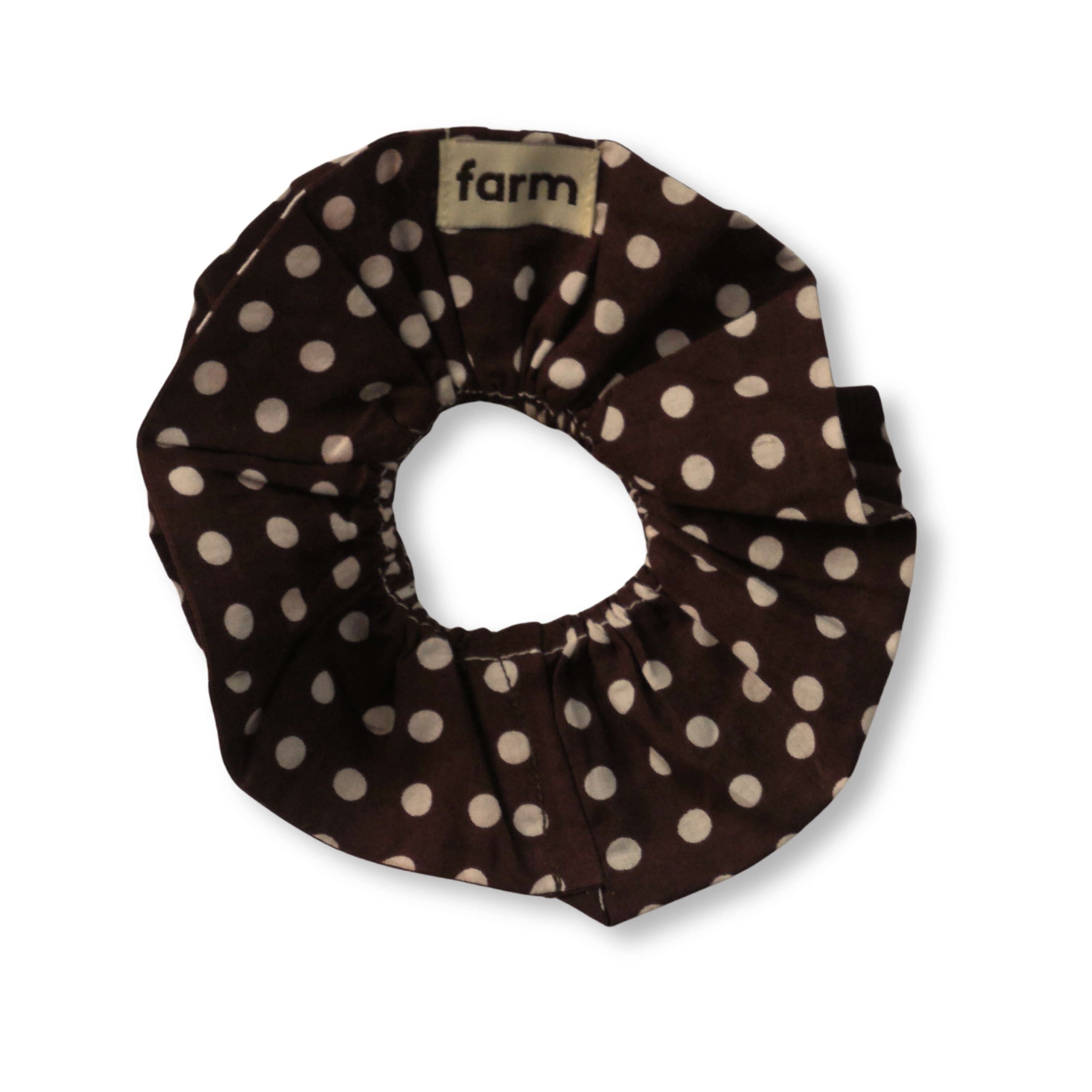 Farm Jumbo Scrunchie (cocoa polka)